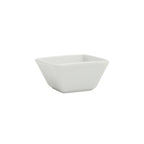 Thumbnail image #1 for Tuxton China Santorini GSP-040 Square White Porcelain Bowl, 8 oz, 4" Case of 2 Dozen