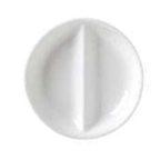 Thumbnail image #1 for Vertex China Rubicon RB-DR China Sauce Dish, 3-7/8-Inch Round, 2 Compartments, Polished Foot Case of 6 Dozen