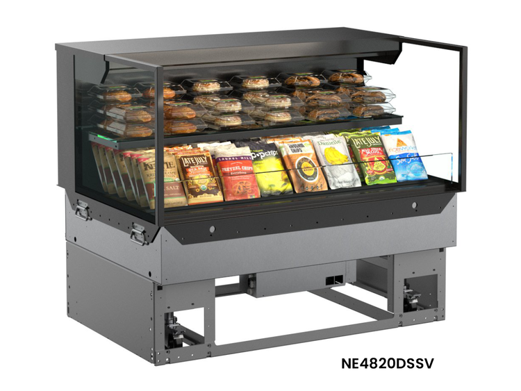 Product image #5 for Reveal® 47-3/4 Inch Self-Service Non-Refrigerated Slide-In Counter Display Case
