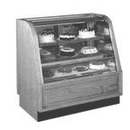 Thumbnail image #1 for RPI Industries Continental SCCB48D 48-Inch Non-Refrigerated Full-Service Dry Bakery Display Case, Curved Glass, 2 Glass Shelves, LED Lighting