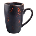 Thumbnail image #1 for Vertex China London Moonstone LMC-178 Porcelain Coffee Mug, 10-1/2 oz., Matte Black/Terra Cotta Reactive Glaze Case of 3 Dozen