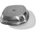 Thumbnail image #1 for International Tableware Holloware ISS-QP9-PC Square Stainless Steel Plate Cover, 10-1/2" x 10-1/2" x 2-1/4"H