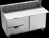 Thumbnail image #6 for Beverage-Air SPED60HC-16C-2 Two-Section Sandwich Prep Table with 17-Inch Cutting Board, 1 Door, 2 Drawers