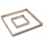 Thumbnail image #1 for Matfer Bourgeat 371110 Square Bottomless Stainless Steel Cake Frame, 13 x 13 x 1-3/8 in