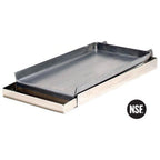 Thumbnail image #1 for AllPoints Foodservice Parts & Supplies 761150 2-Burner Add-On Griddle, 12 x 27 x 3-1/2 in, 7-Gauge Stainless Steel