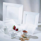 Thumbnail image #2 for Ten Strawberry Street Whittier WTR-6SQ Bread & Butter Plate, 6-3/8", Square, Porcelain Case of 36