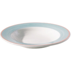 Thumbnail image #1 for Tableware Solutions USA Cosmo by Continental 50COBRB213 Round China Fruit/Nappy Bowl, 4 oz, 5-1/10", White with Blue Rim Case of 24