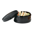 Thumbnail image #1 for G.E.T. Hidden Treasures STM-60-BK Dim Sum Steamer Set, 6" Diameter x 3"H, Polypropylene, Black Case of 2 Dozen