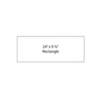 Thumbnail image #1 for Eastern Tabletop 05249G Rectangular Tempered Glass Riser Shelf, 24"L x 9"W x 3/8" Thick, Clear