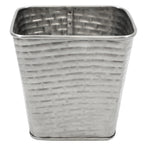 Thumbnail image #1 for TableCraft Products Brickhouse Collection GTSS4 Square Tapered Stainless Steel Fry Cup, 20 oz, Brick Pattern Case of 12