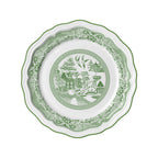 Thumbnail image #1 for Steelite International Folio, Porcelain 62549FP811 Round Porcelain Rim Plate, 10-1/4", Adelina Willow Green, Scalloped Edge Case of 2 Dozen