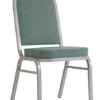 Thumbnail image #1 for G & A Commercial Seating Everett 2402-ST GR9 Stacking Banquet Chair, Upholstered Cathedral Back with Handhold, Upholstered Seat, Grade 9