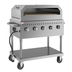 Thumbnail image #7 for KoolMore Commercial Outdoor Mobile 5-Burner Propane Charbroiler Grill with Pizza Oven