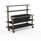 Thumbnail image #1 for Steelite International Mogogo, Modular MGCMLC01MBXW 3-Tier Modular Back Bar Station with Insulated Ice Well, 71 x 29-1/2 x 60-1/2 in
