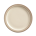 Thumbnail image #1 for Libbey Desert Sand DSD-8 9" Round Stoneware Plate with Narrow Rim, Cream White