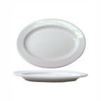 Thumbnail image #1 for International Tableware Bristol BL-41 Porcelain Oval Platter, 13-1/2" x 9-3/4", Wide Rim, Rolled Edge 1 Dozen