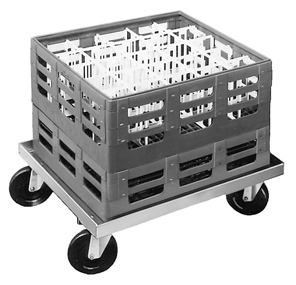 Product image #6 for Channel Manufacturing Aluminum Glass Rack / Milk Crate Dolly for One 20 x 20 Rack, 22 x 22 x 7.5 In.