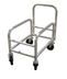 Thumbnail image #4 for Omcan Half-Size Mobile Aluminum Lug Rack with Handle, Open Sides, and 5-Inch Casters