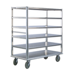 Thumbnail image #1 for New Age 1455 Queen Mary Banquet Cart, 6 Solid Shelves, Welded Aluminum, 62"W x 29"D x 66-3/4"H