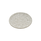 Thumbnail image #1 for Korin Inc Sougetsu PLS-MJ118-342 Round Gray China Plate, 6-1/2-Inch, Coupe Rim, Brushstroke Swirl Design