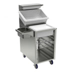 Thumbnail image #1 for Winholt Equipment SSBC-3322-3R-ZPC-KT Stainless Steel Chicken Breading Work Station with Pan Storage, 22-1/10"W x 33"L x 55"H