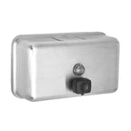 Thumbnail image #1 for Alpine Industries Hemlock ALP424-SSB Manual Wall-Mount Liquid Soap Dispenser, 40 oz, Stainless Steel Case of 20