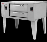 BakeMax BMBPD152 Single Deck Gas Pizza Stone Deck Oven, 60 x 36 Inch Interior, 125,000 BTU