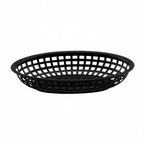 Thumbnail image #1 for Libertyware FFB96BK Fast Food Basket, Oblong, Rounded Bottom, Plastic, Black, 9-1/4" x 6" x 2" Case of 3 Dozen