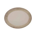 Thumbnail image #1 for Thunder Group DM209J Melamine Oval Platter, 9-1/2" x 7-1/4", Jazz Pattern Case of 4 Dozen