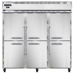 Thumbnail image #1 for Continental Refrigerator 3RNSAPTHD-SD-GD Three-Section Pass-Thru Reach-In Refrigerator, Self-Contained, Stainless Steel Exterior, Aluminum Interior