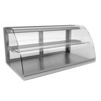 Thumbnail image #1 for RPI Industries Vienna VIDD3-20-R-CV Dry Countertop Pastry Display Case, 44-1/4" W, Full-Service, Curved Glass, 1 Adjustable Shelf