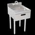 Thumbnail image #5 for Krowne Silver Series Freestanding Underbar Hand Sink with Soap and Towel, 18-Inch Wide Stainless Steel