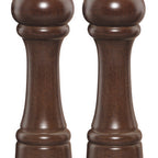 Thumbnail image #1 for Chef Specialties Professional Series Windsor 08102 Salt and Pepper Mill Set, 8" High, Walnut Finish, Stainless Steel Pepper Grinder