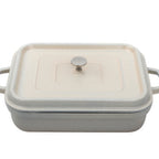 Thumbnail image #1 for G.E.T. Heiss CA-017-AWH/BK/CC 7.5 qt Rectangular Cast Aluminum Induction Roaster with Lid