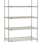 Thumbnail image #1 for Metro Super Erecta SE-2430S-74-S5 Stationary Starter Wire Shelving Unit, 30"W x 24"D x 74"H, 800 lb. capacity per shelf, 2000 lb. capacity per unit