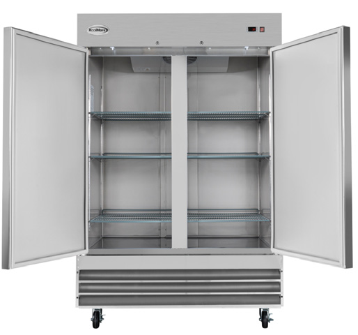 Product image #8 for KoolMore Two-Section Reach-In Freezer, 47 Cu. Ft., Bottom-Mount Self-Contained, Stainless Steel