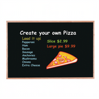 Thumbnail image #1 for AARCO Products BOC4872NT Black Neon Markerboard with Red Oak Melamine Frame, 72"W x 48"H