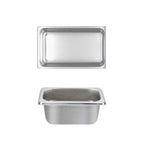 Thumbnail image #1 for Thunder Group STPA4142 1/4 Size Solid Steam Table Pan, 2-1/2" Deep, Anti-Jam, 25 Gauge 18/8 Stainless Steel Case of 72