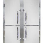 Thumbnail image #1 for Continental Refrigerator Designer Slim Line D2RSENHD Two-Section Reach-In Refrigerator, Solid Narrow Half-Hinged Doors, Self-Contained, Stainless Font