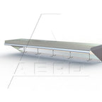 Thumbnail image #1 for AERO Manufacturing 3WSP-15120 Wall-Mount Shelf with Pot Rack, 120"W x 15"D, 16/304 Stainless Steel