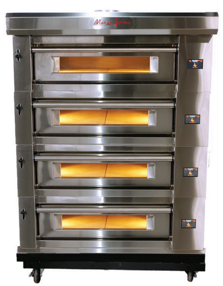 Product image #5 for Marra Forni ELST37-36/4 Four-Deck Electric Stackable Deck Oven with 37 x 36 Inch MarraStone Cooking Surface