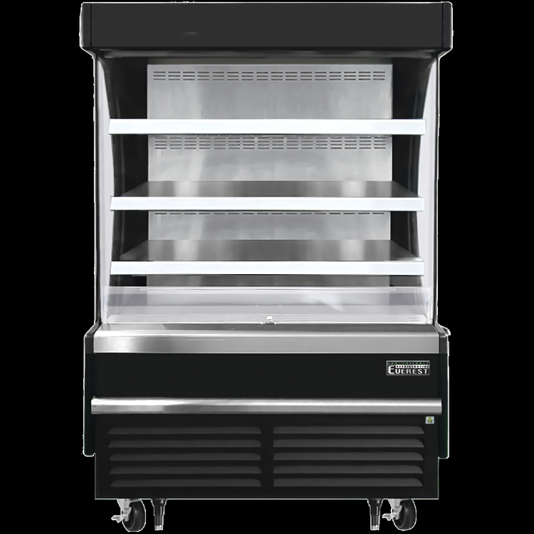 Product image #5 for Everest Refrigeration 48-Inch Vertical Open Air Merchandiser, Short 28-Inch Deep, 12.2 Cu. Ft., Self-Contained R-290, Black