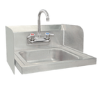 Thumbnail image #2 for AllPoints Foodservice Parts & Supplies 1171472 Sink Splash Guard Kit, 10" H x 14" D, Left-Hand, 18-Gauge 304 Stainless Steel