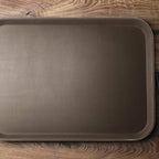 Thumbnail image #2 for New Star Foodservice Inc. 25392 Non-Slip Plastic Serving Tray, 18 x 26 Inch, Rectangular, Black Case of 6