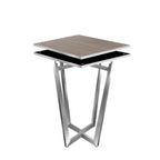 Thumbnail image #1 for Eastern Tabletop CT4455GB Square Cocktail Table, 30" x 30" x 41"H, Reversible Wood Top, Black/Gray Grain