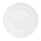 Thumbnail image #1 for Libbey Slenda 905356306 Round Footed Porcelain Plate, 7-3/8-Inch, Wide Rim