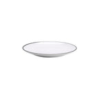 Thumbnail image #1 for G.E.T. Settlement Bistro CS-1100-W/BK Melamine Dinner Plate, 11", Round, White with Black Trim 1 Dozen