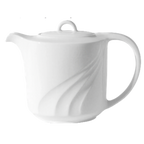 Thumbnail image #1 for Tableware Solutions USA Everest by Continental 21CCEVE064 White China Coffee Pot Lid for 28 oz Pot, Scratch Resistant Case of 12