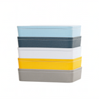 Thumbnail image #2 for Cal-Mil 24132-46-15 Rectangular White Melamine Bento Box Insert, 4.5"W x 6"D x 2.5"H Case of 3