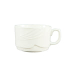 Thumbnail image #1 for CAC China Garden State GAD-35 Demitasse Cup, 3-1/2 oz, Porcelain, Stackable, Bone White Case of 3 Dozen